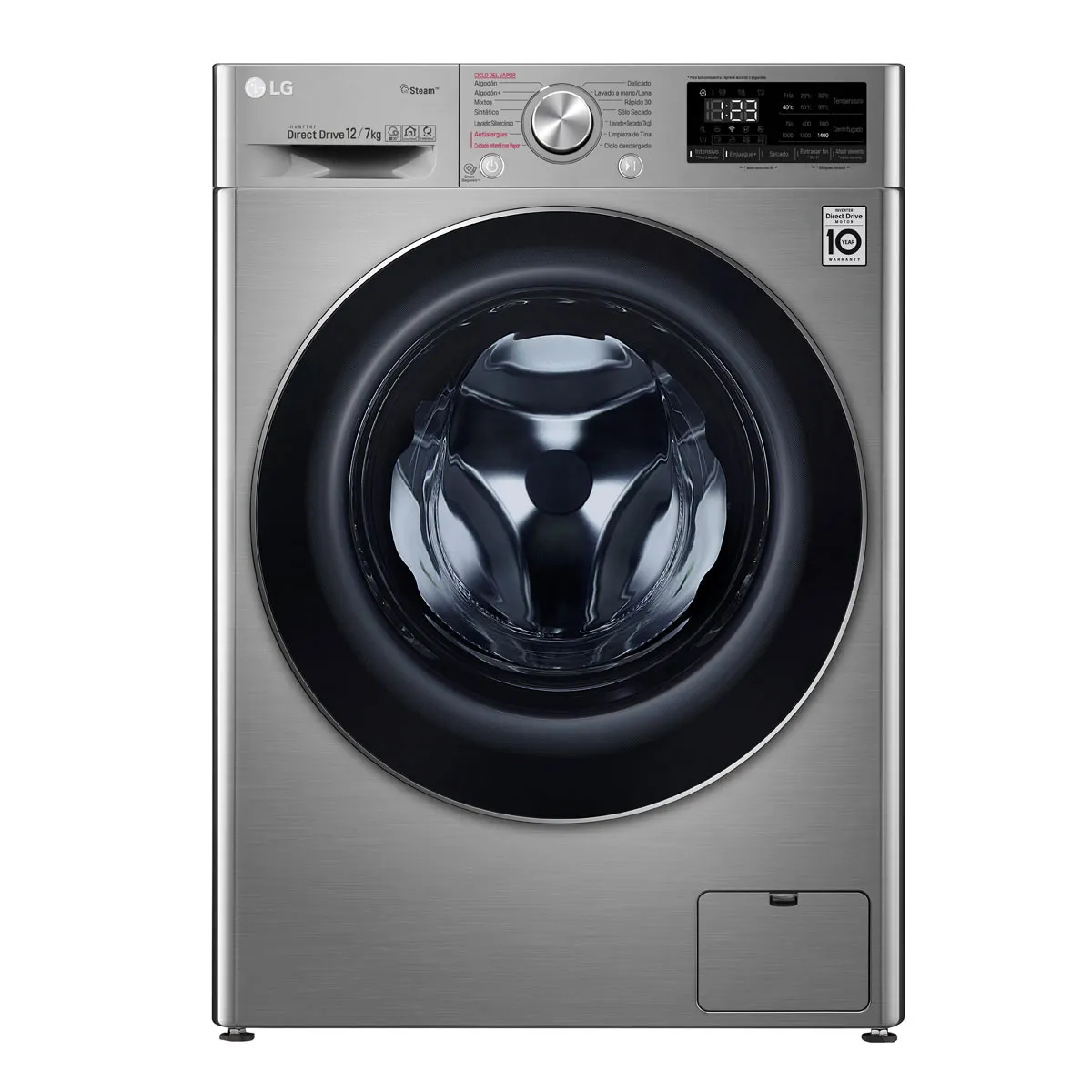 Lavasecadora LG 12 Kg Lavado Digital Color Silver