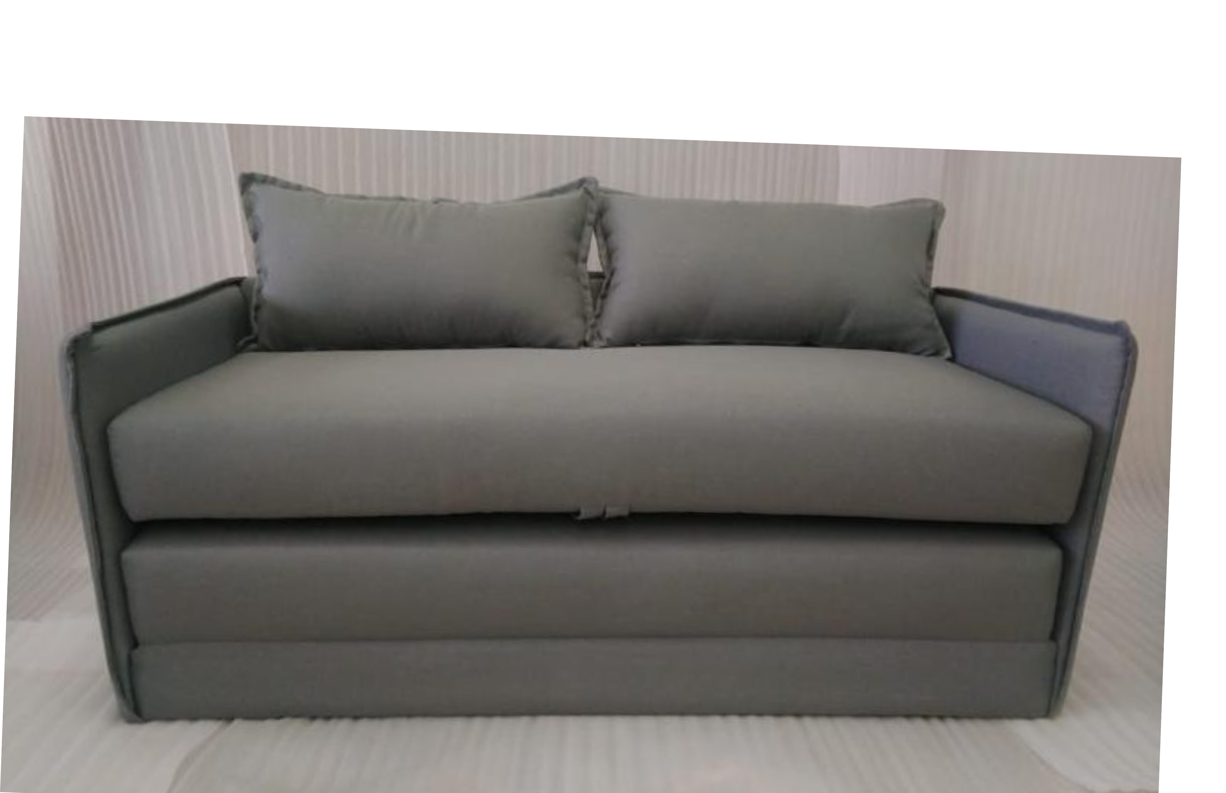Sofa Cama Gris Forrado en Tela - Imagen 5